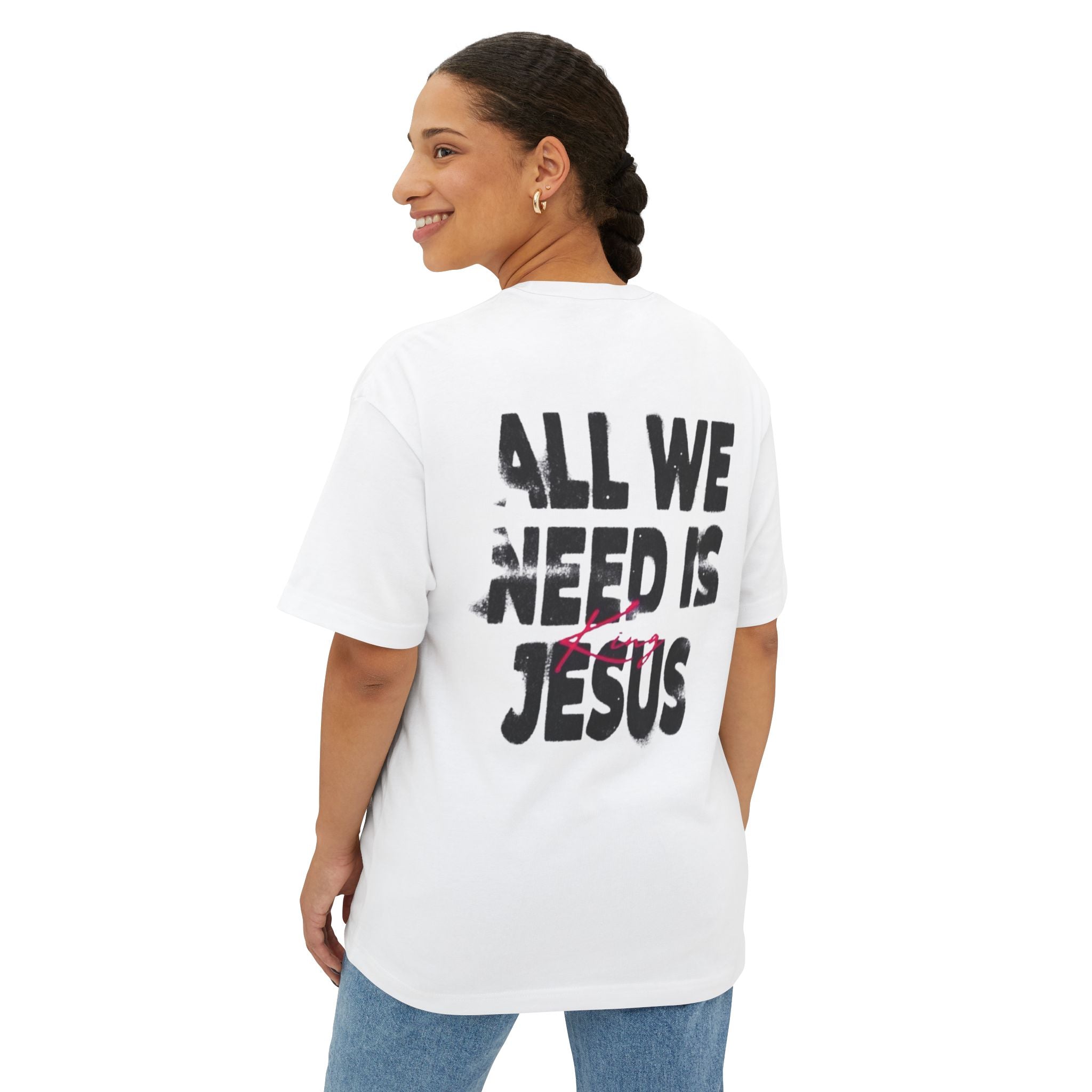 Faith-Inspired Oversized Tee, Unisex Graphic T-Shirt, Casual Christian Apparel, Everyday Comfort Wear, Gift for Believers